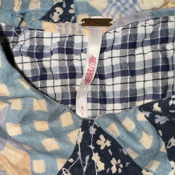 Free People Patchwork Plaid Ruffle Blouse - Picture 10 of 15